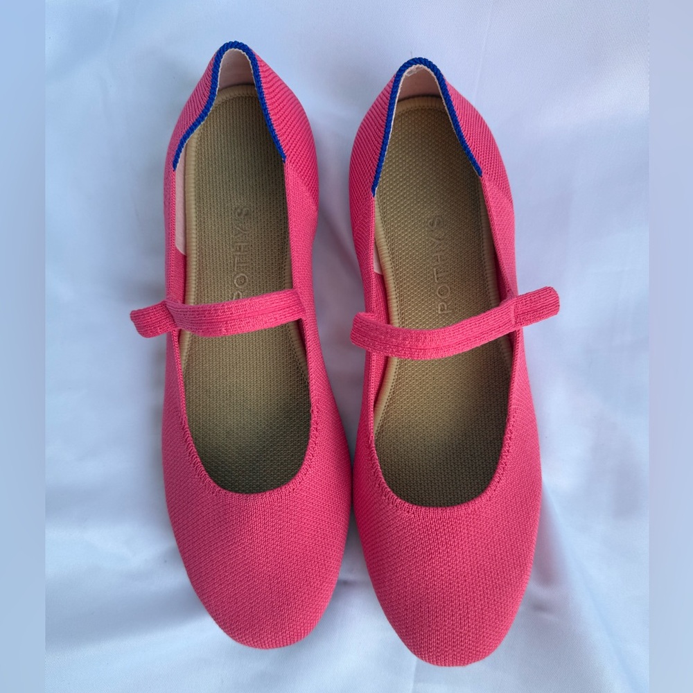 Rothy’s Soiree Pink Mary Jane Flats | Size 9 | Sustainable Shoes. Rare color